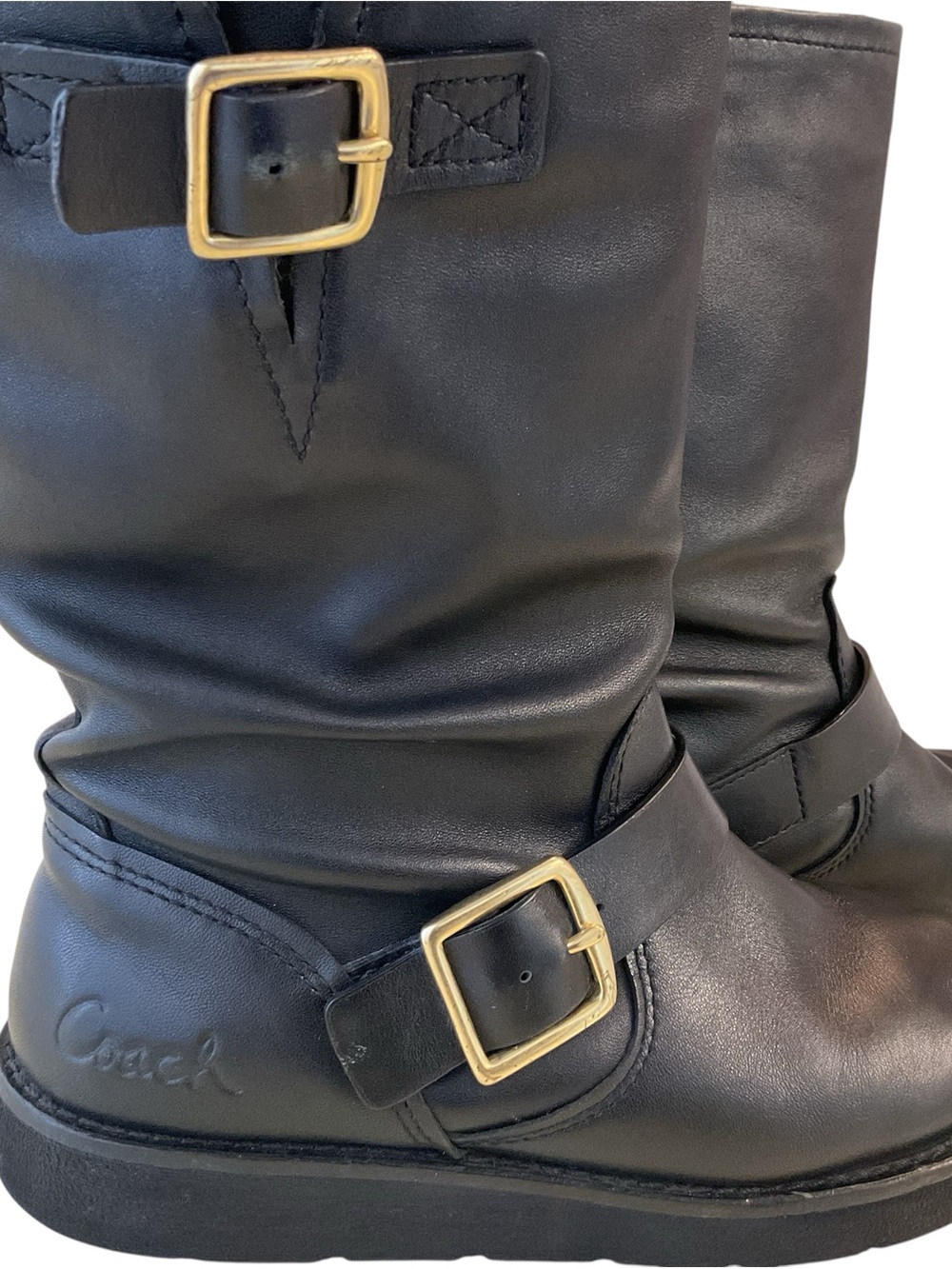 Coach Black Leather Boots - Picture 2 of 6